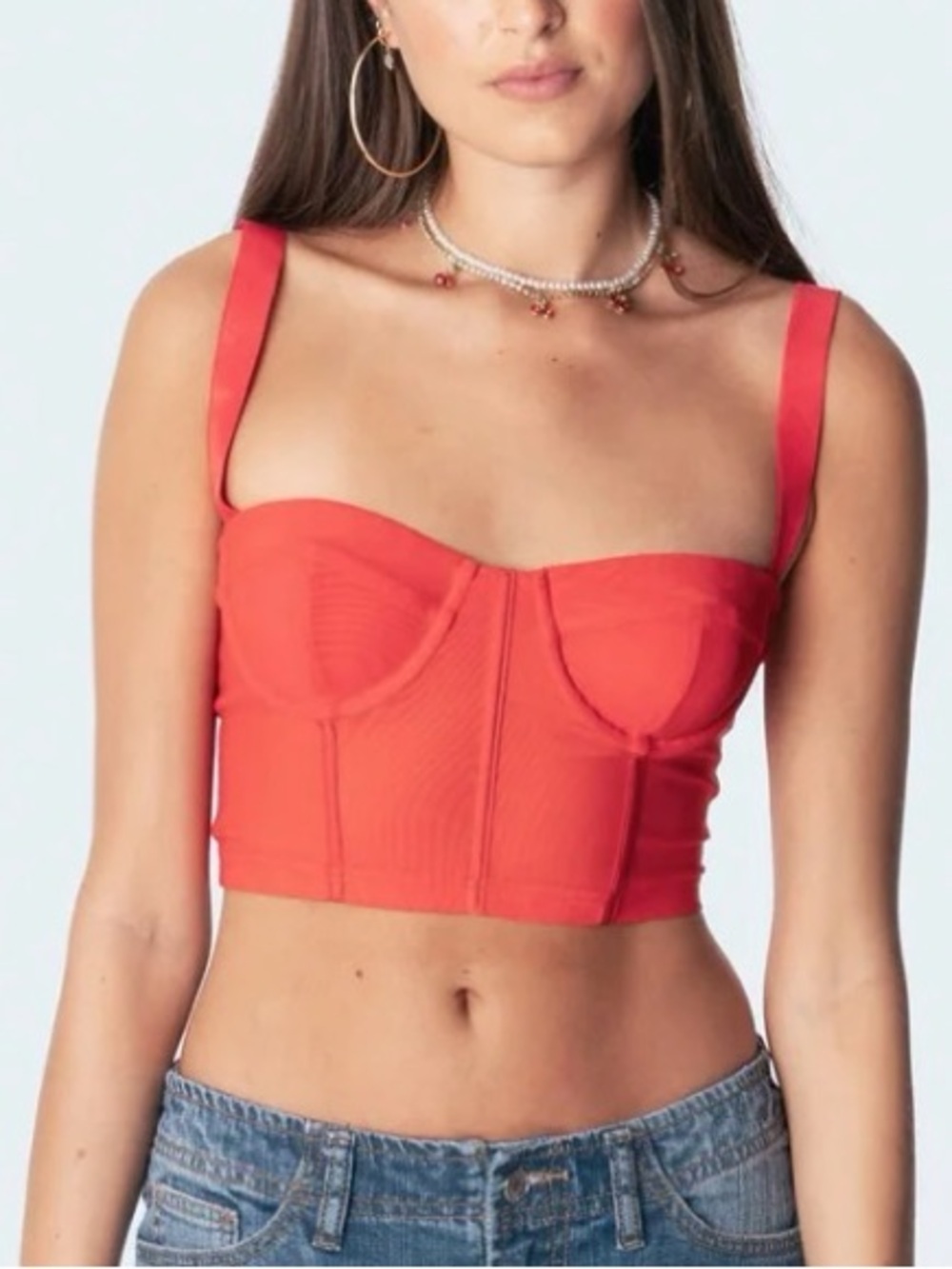 Edikted Teagen Mesh Corset Top